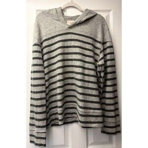 Gap  Grey Black Stripe Hoodie Pullover Men's Large Product Red Vintage